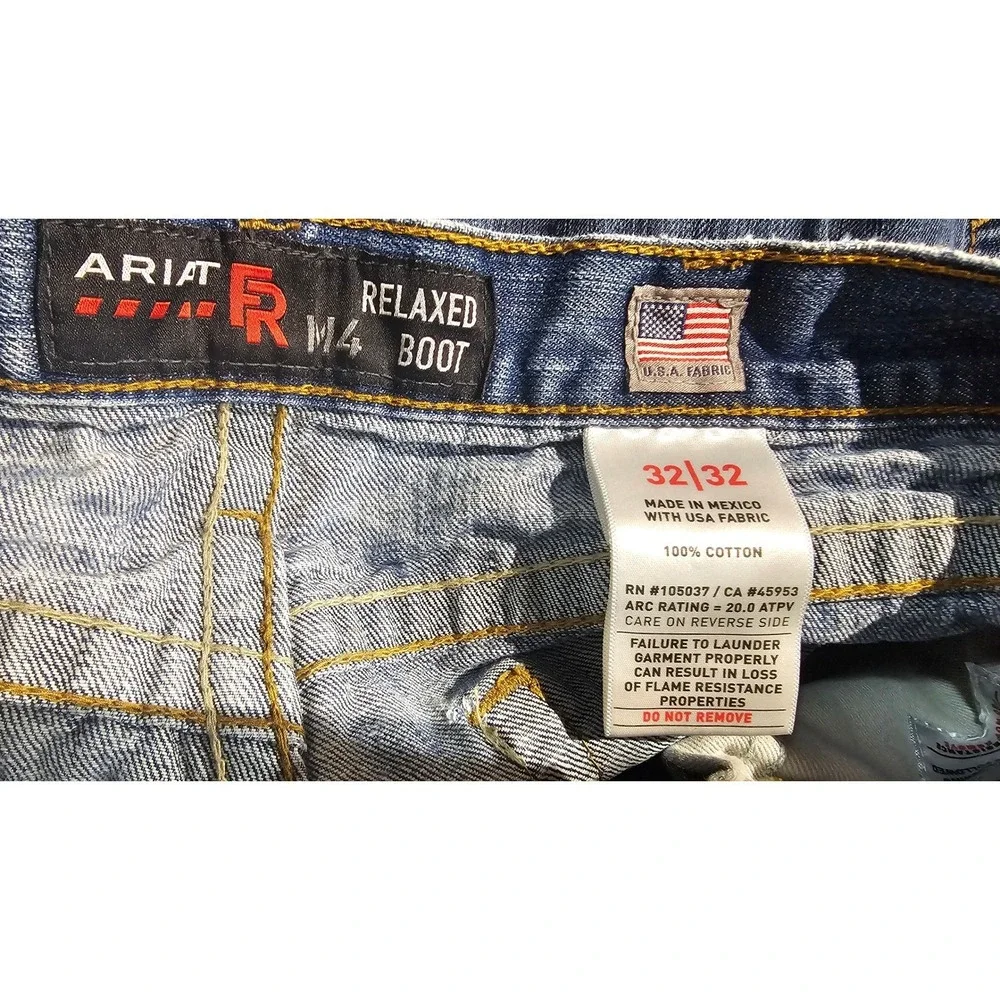 ARIAT FR Relaxed Boot Cut CAT 2 Flame Resistant Jeans 32x32 Workwear Denim Wear